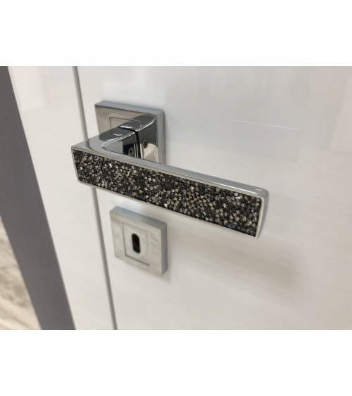 Poignée de porte chrome poli GLAMOUR quincaillerie design