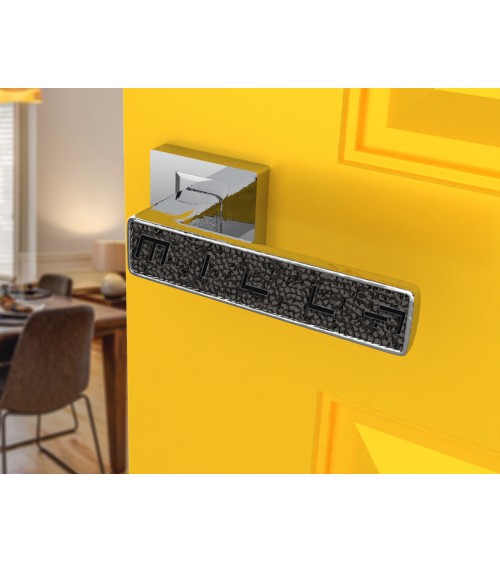 Poignée de porte chrome poli GLAMOUR quincaillerie design