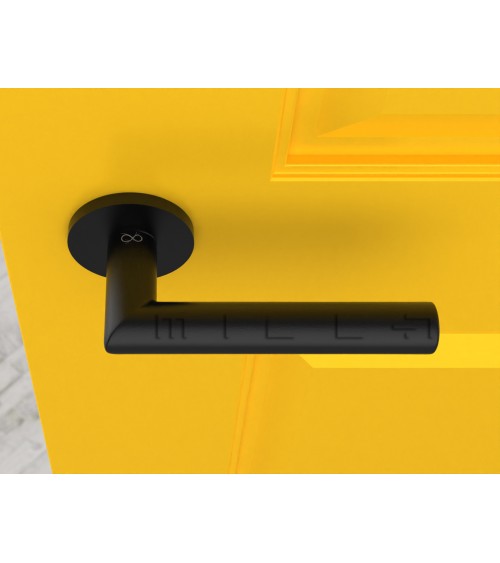 Poignée de Porte noire Line Ronda Ronde -  poignée design