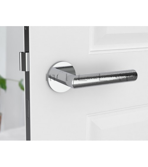 Poignée de Porte Chrome poli Line Ronda Ronde -  poignée design