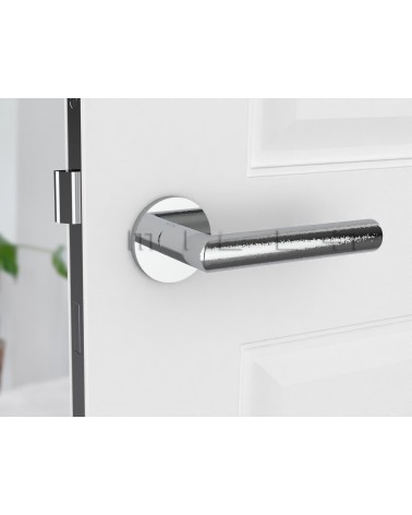Poignée de Porte Chrome poli Line Ronda Ronde -  poignée design
