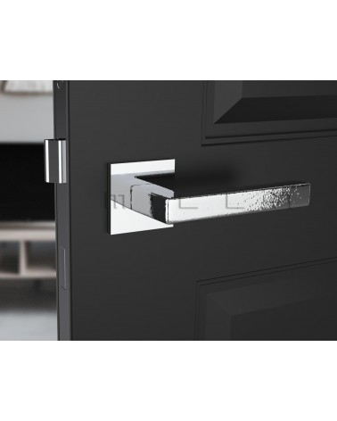 Poignée de Porte Chrome poli Line STELLA Q -  poignée design