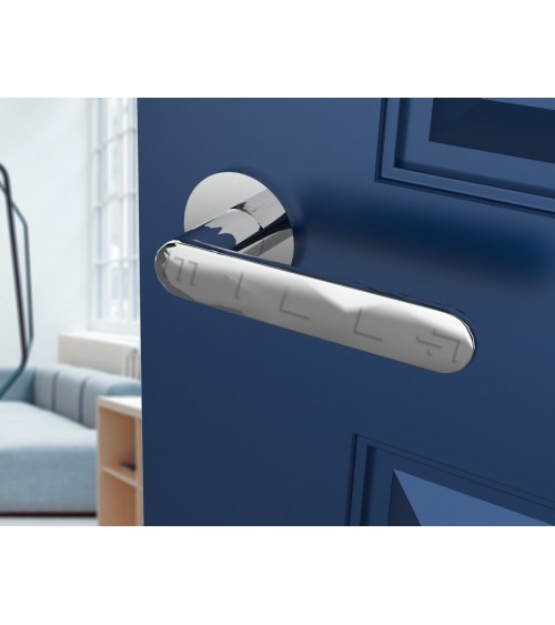 Poignée de porte chrome poli Line Vénus poignée design