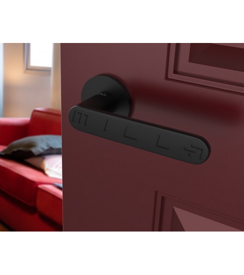 Poignée de porte noire Line Vénus poignée design