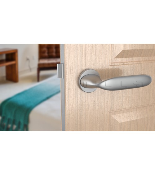 Poignée de porte sur plaque ronde PEONIA poignée design couleur 2
