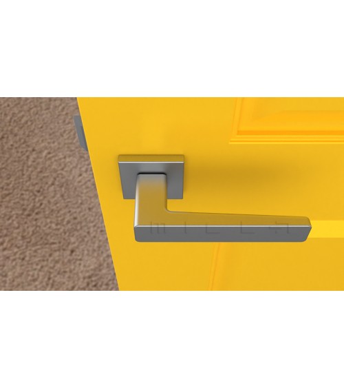 Poignée de porte sur plaque carrée ERICA quincaillerie design couleur 2