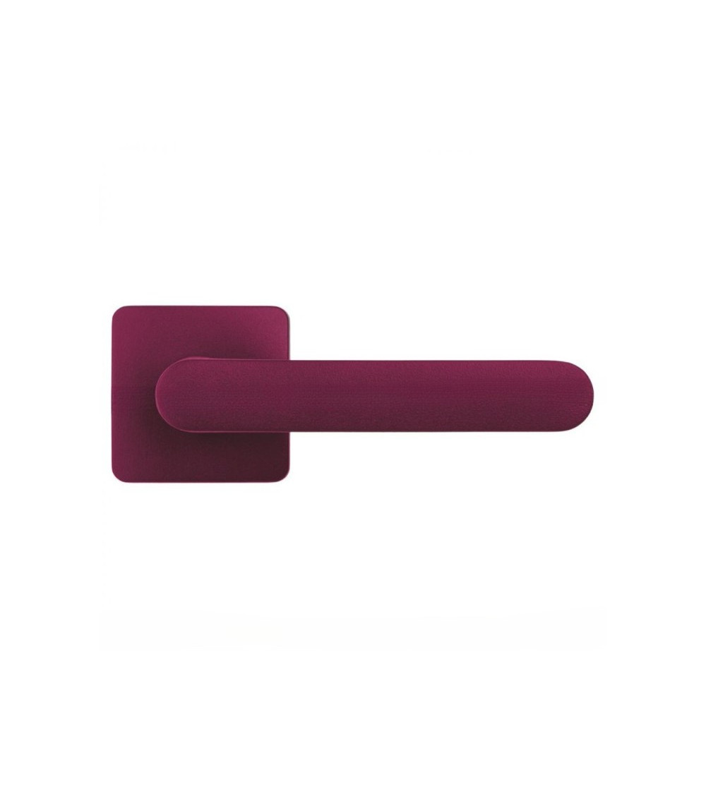 Poignée de porte de couleur Violette Bordeaux couché de soleil - Moon One Carré -  poignée design