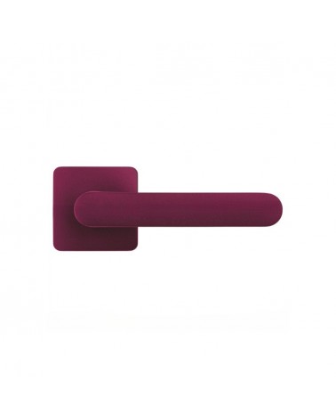 Poignée de porte de couleur Violette Bordeaux couché de soleil - Moon One Carré -  poignée design