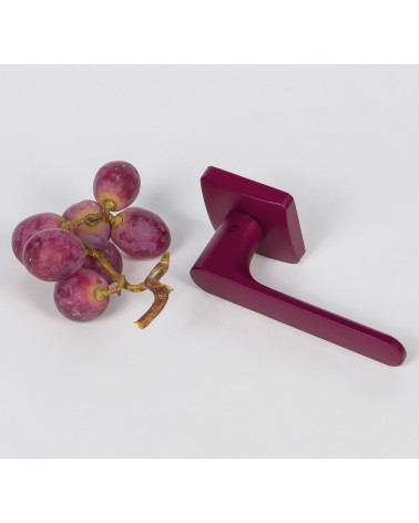 Poignée de porte de couleur Violette Bordeaux couché de soleil - Moon One Carré -  poignée design