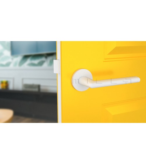 Poignée de porte sur plaque ronde KALMIA poignée design couleur 4