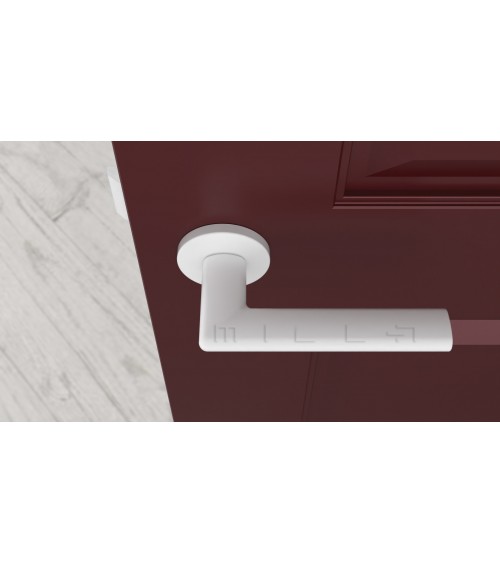 Poignée de porte sur plaque ronde KALMIA poignée design couleur 4