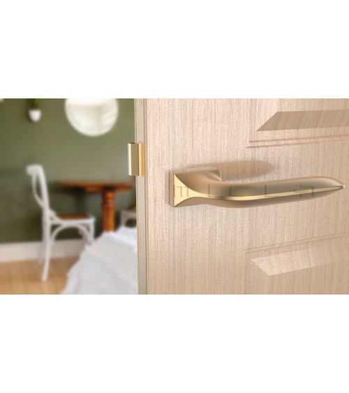 Poignée de porte sur plaque rectangulaire GLADIOLA poignée design couleur 4
