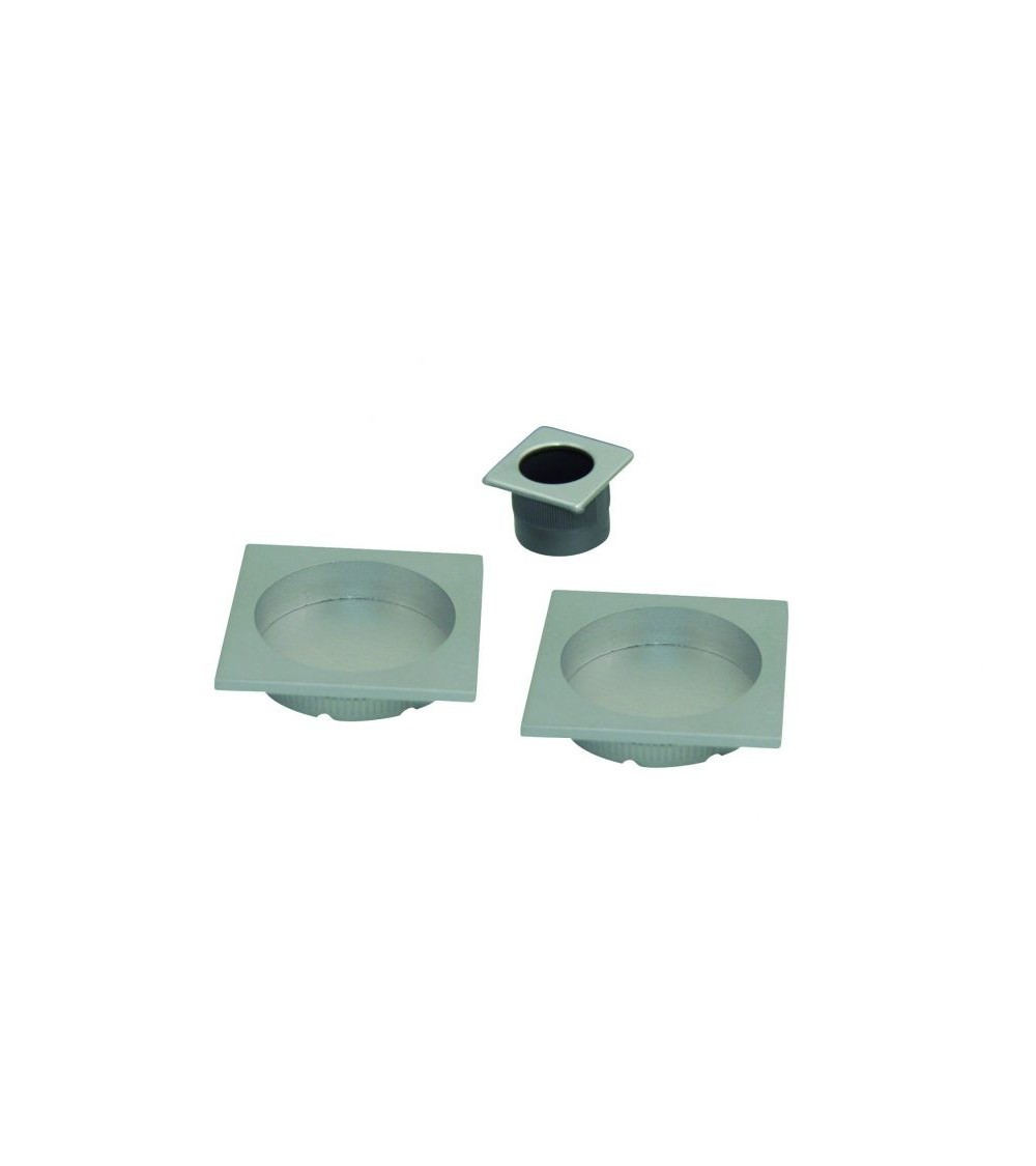kit de poignée à encastrer pour porte coulissante avec tire doit en finition chromé pour un style industriel
