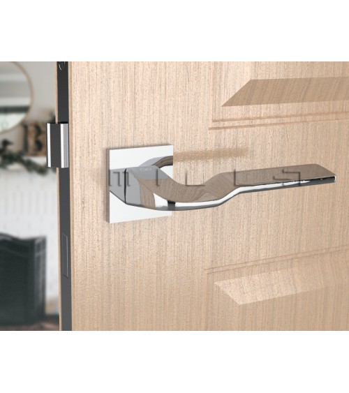 Poignée de Porte sur plaque carrée LINE BALI quincaillerie design couleur 1