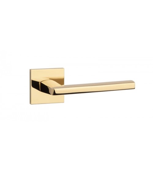 Poignée de porte sur plaque carrée PYROLA quincaillerie design