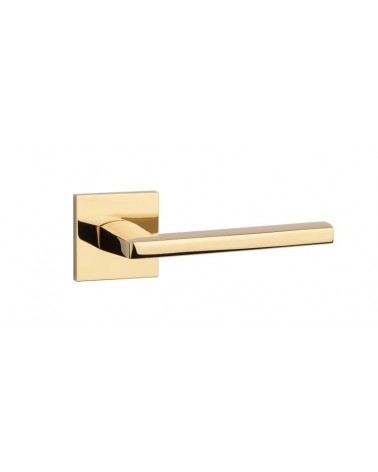 Poignée de porte sur plaque carrée PYROLA quincaillerie design