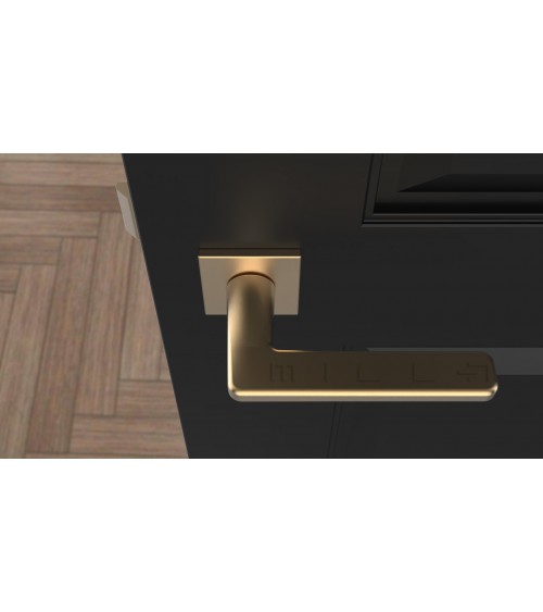 Poignée de porte sur plaque carrée SETIA quincaillerie design couleur 5