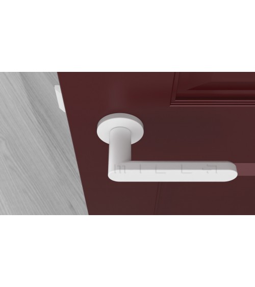 Poignée de porte sur plaque ronde ALORA poignée design couleur 5