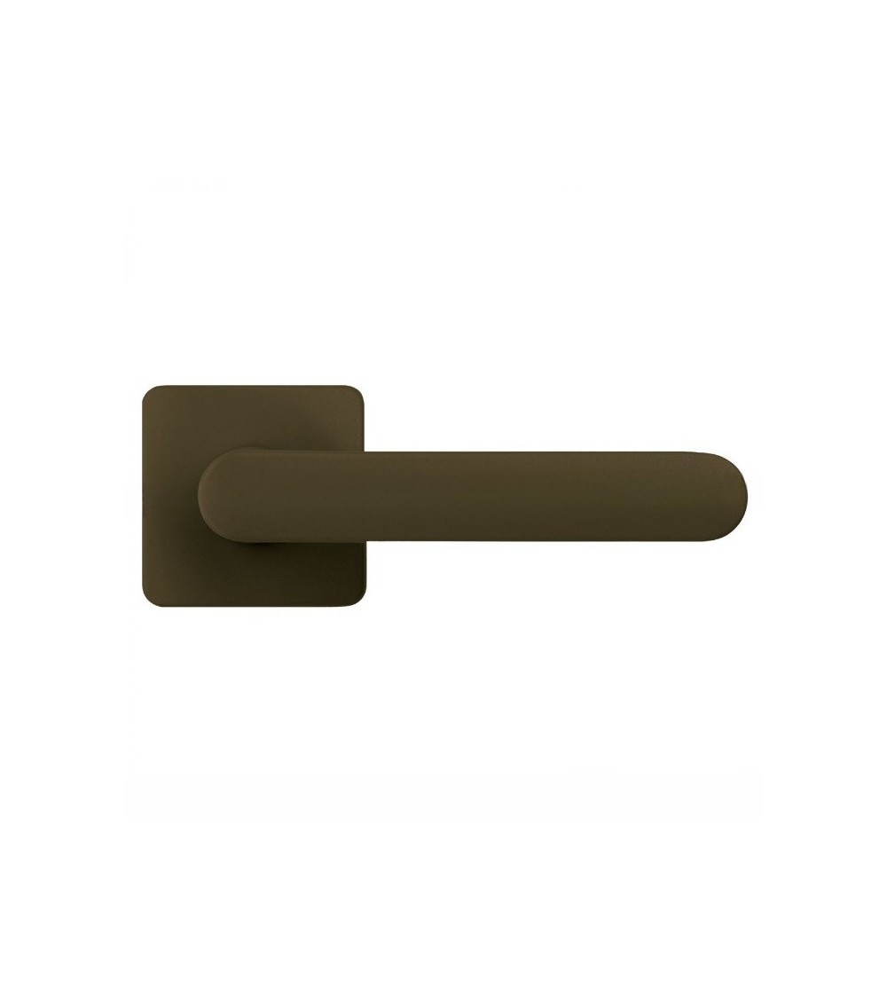 Poignée de porte de couleur Marron couché de soleil - Moon One Carré -  poignée design