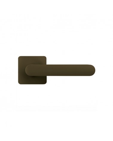 Poignée de porte de couleur Marron couché de soleil - Moon One Carré -  poignée design