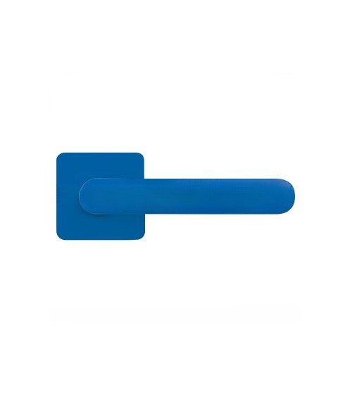 Poignée de porte de couleur Bleu Capri couché de soleil - Moon One Carré -  poignée design