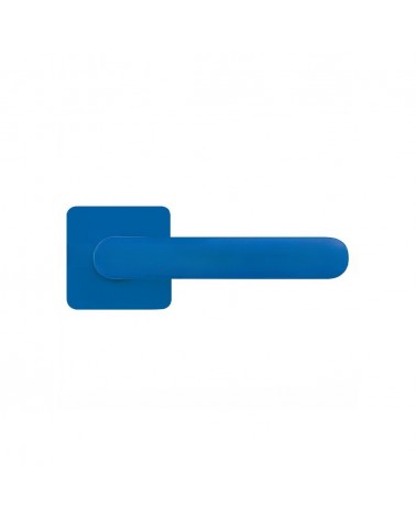 Poignée de porte de couleur Bleu Capri couché de soleil - Moon One Carré -  poignée design