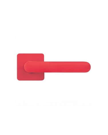 Poignée de porte de couleur Rouge Fraise couché de soleil - Moon One Carré -  poignée design