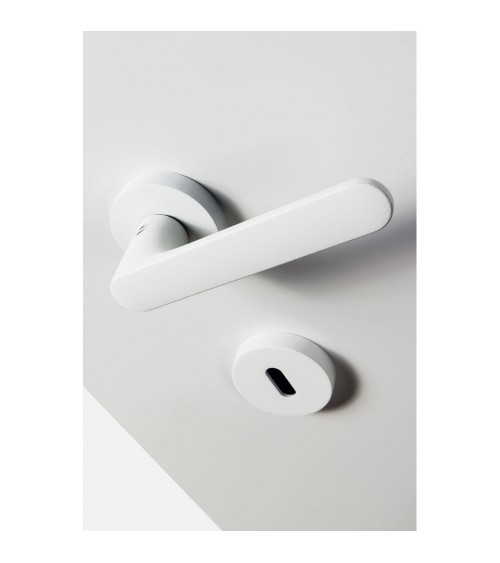 Poignée de porte de couleur blanche - Moon One Ronde -  poignée design
