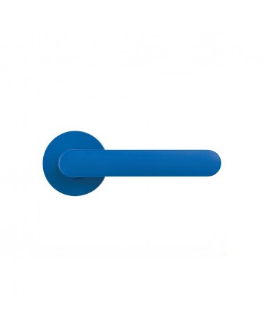 Poignée de porte de couleur Bleu Capri - Moon One Ronde -  poignée design