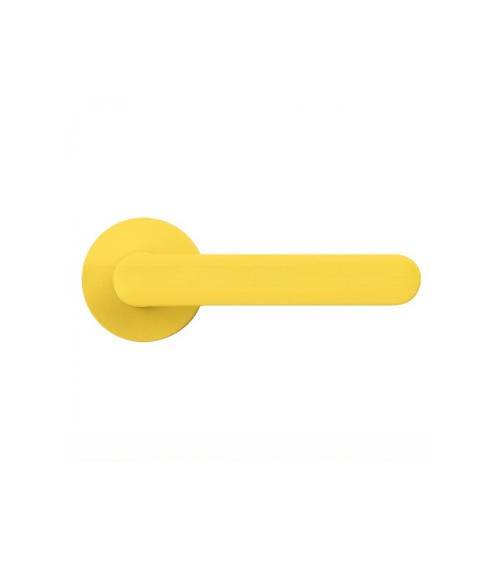 Poignée de porte de couleur Jaune Citron - Moon One Ronde -  poignée design
