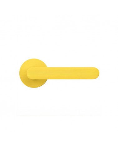 Poignée de porte de couleur Jaune Citron - Moon One Ronde -  poignée design