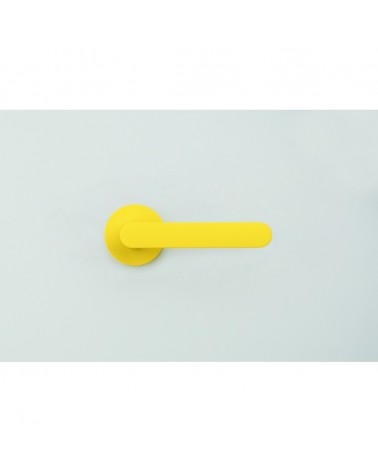 Poignée de porte de couleur Jaune Citron - Moon One Ronde -  poignée design