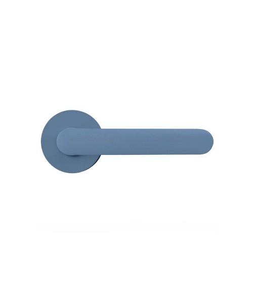 Poignée de porte de couleur Bleu Océan - Moon One Ronde -  poignée design