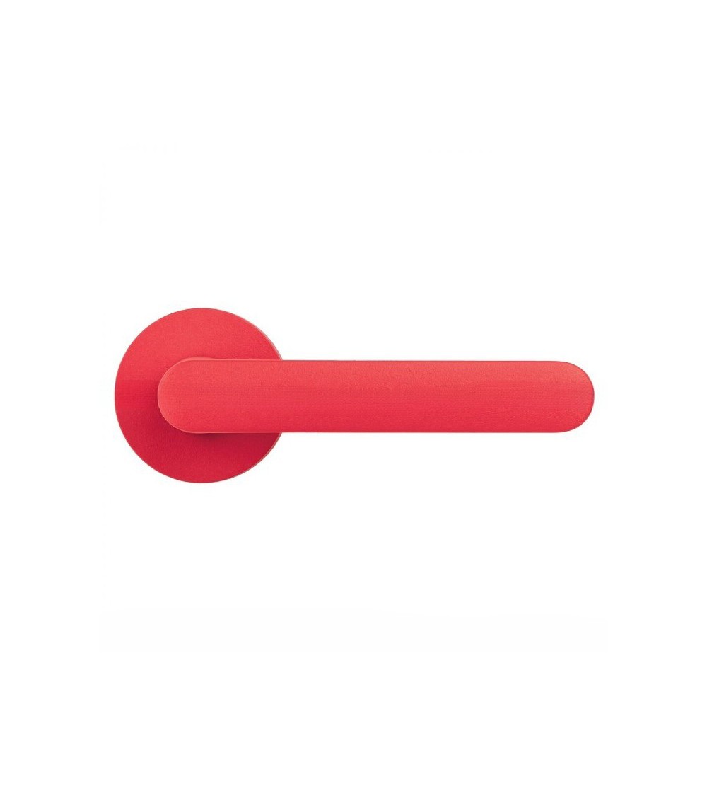 Poignée de porte de couleur Rouge Fraise - Moon One Ronde -  poignée design