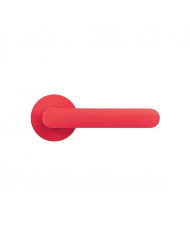Poignée de porte de couleur Rouge Fraise - Moon One Ronde -  poignée design