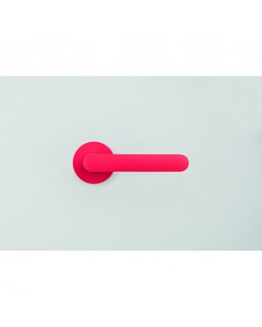 Poignée de porte de couleur Rouge Fraise - Moon One Ronde -  poignée design