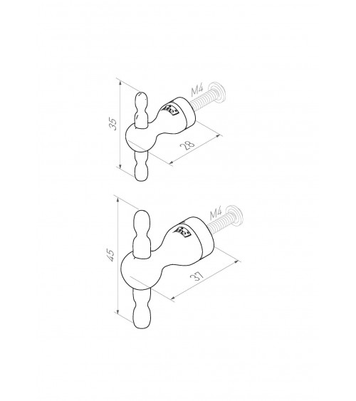 Bouton de meuble en bronze TAP -  poignée design
