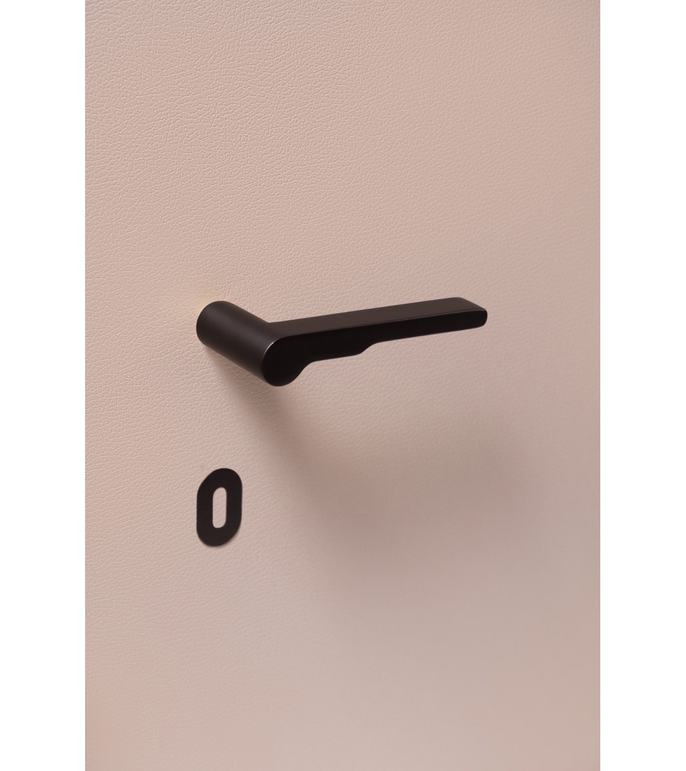 poignée de porte design noir sans plaque