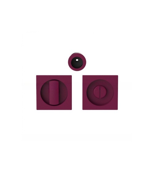 Poignée pour porte coulissante à condamnation de couleur violet bordeaux Moon One poignée design