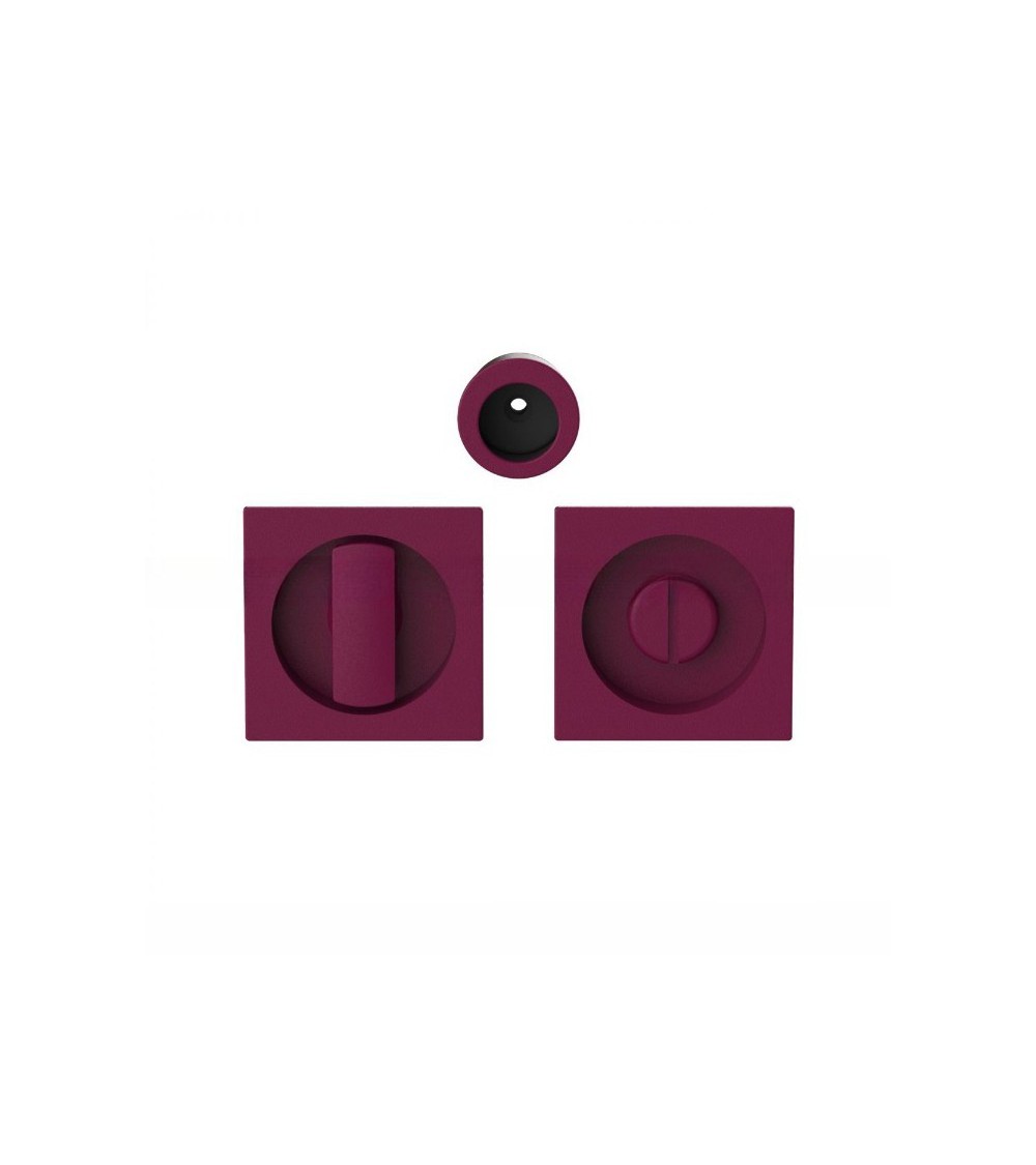 Poignée pour porte coulissante à condamnation de couleur violet bordeaux Moon One poignée design
