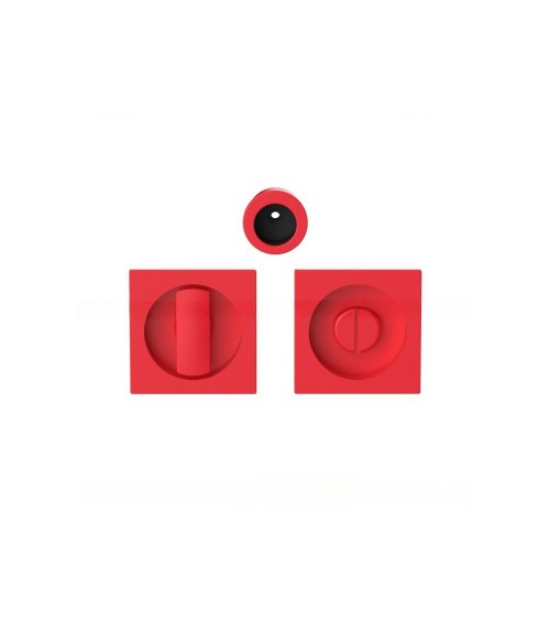 Poignée pour porte coulissante à condamnation de couleur rouge fraise Moon One poignée design