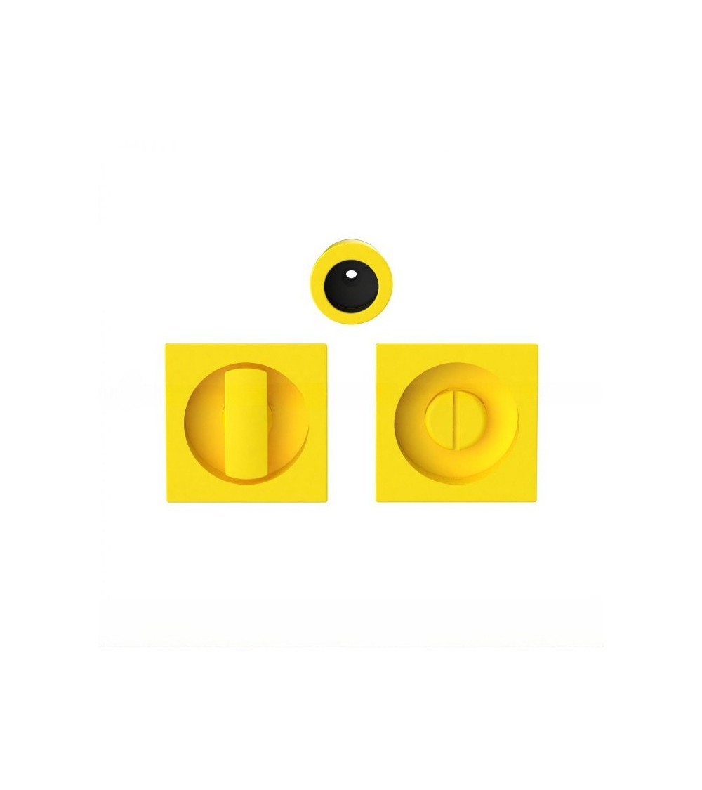 Poignée pour porte coulissante à condamnation couleur jaune citron Moon One poignée design