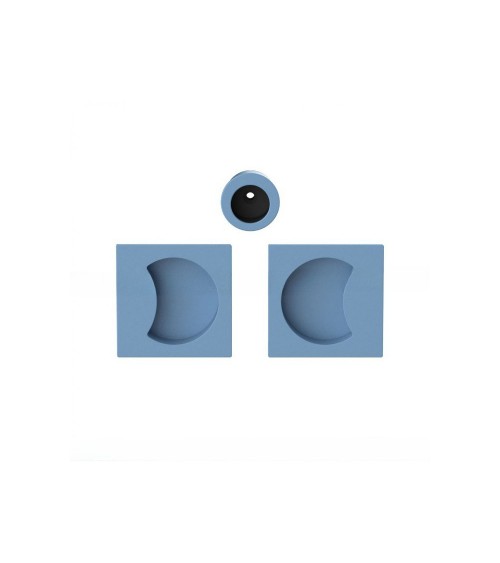 Poignée pour porte coulissante couleur bleu océan Colombo Design Moon One poignée design