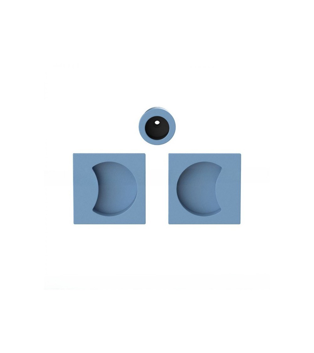 Poignée pour porte coulissante couleur bleu océan Colombo Design Moon One poignée design