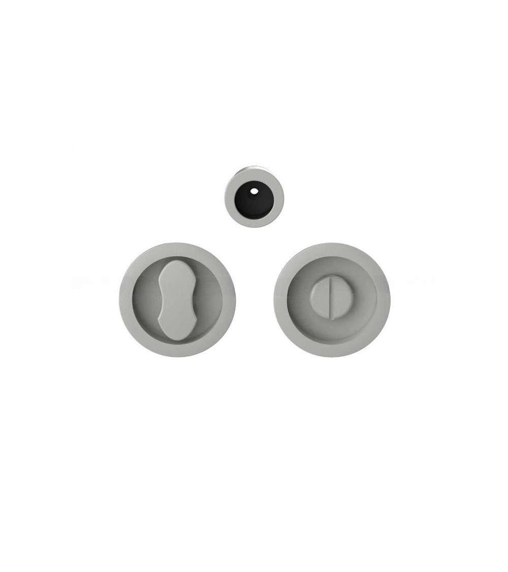 Poignée pour porte coulissante à condamnation couleur argent Moon One poignée design