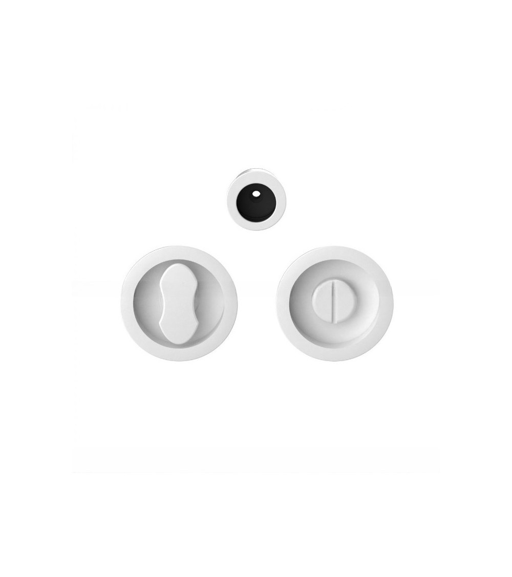 Poignée pour porte coulissante à condamnation couleur blanche Moon One poignée design