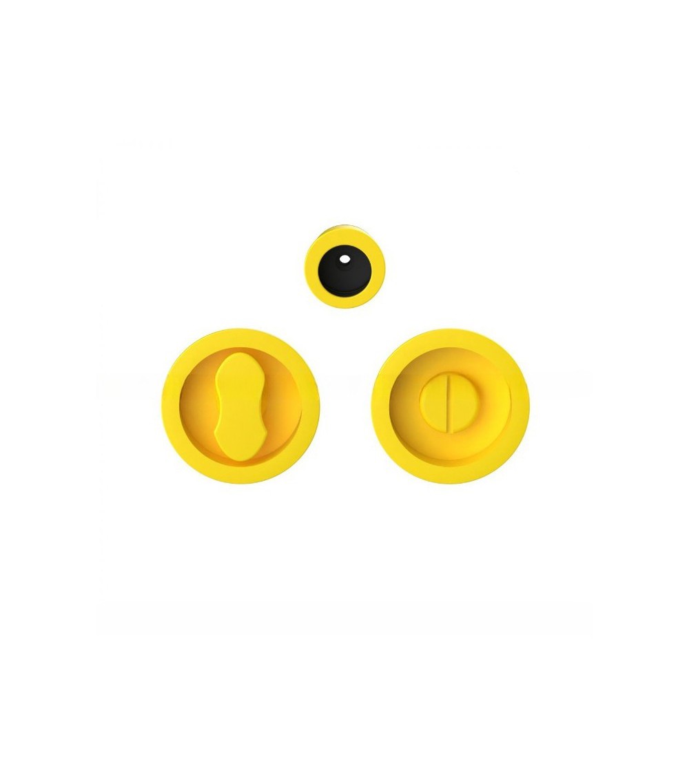 Poignée pour porte coulissante à condamnation jaune citron Moon One poignée design