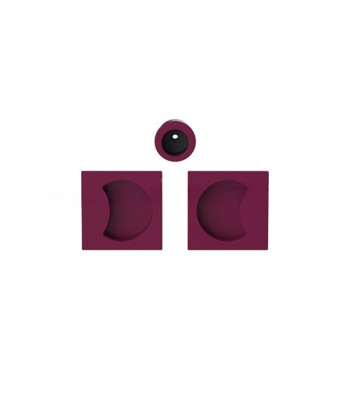 Poignée pour porte coulissante couleur violet bordeaux Moon One poignée design