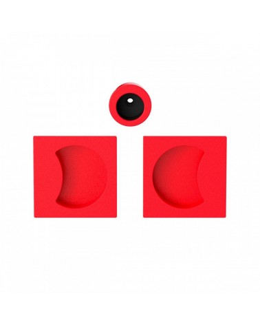 Poignée pour porte coulissante de couleur rouge fraise Colombo Design Moon One poignée design