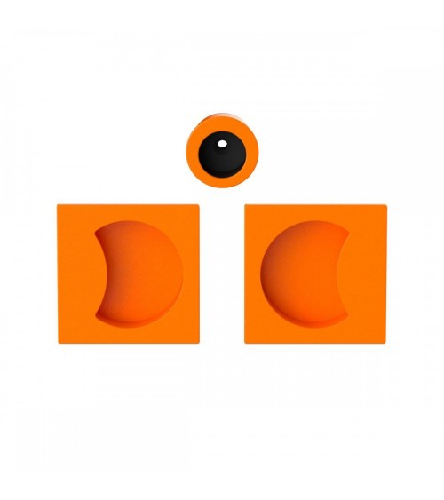 Poignée pour porte coulissante de couleur orange coucher de soleil Moon One poignée design